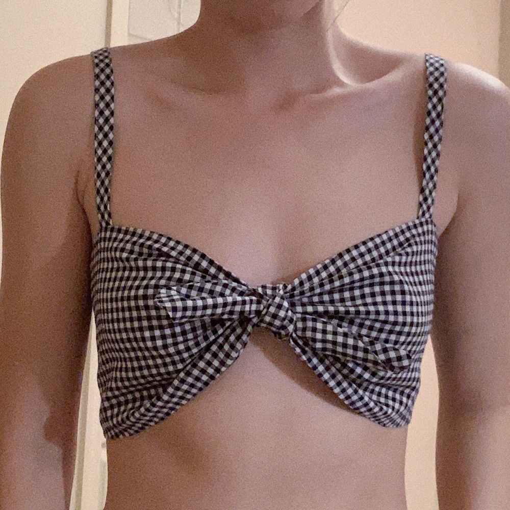 Gingham bandeau top